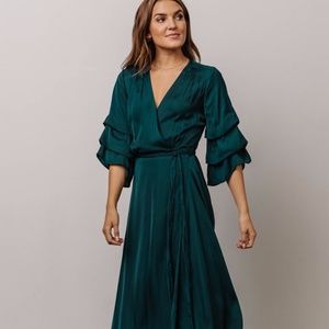 Baltic Born Bitner Wrap Maxi Dress | Emerald